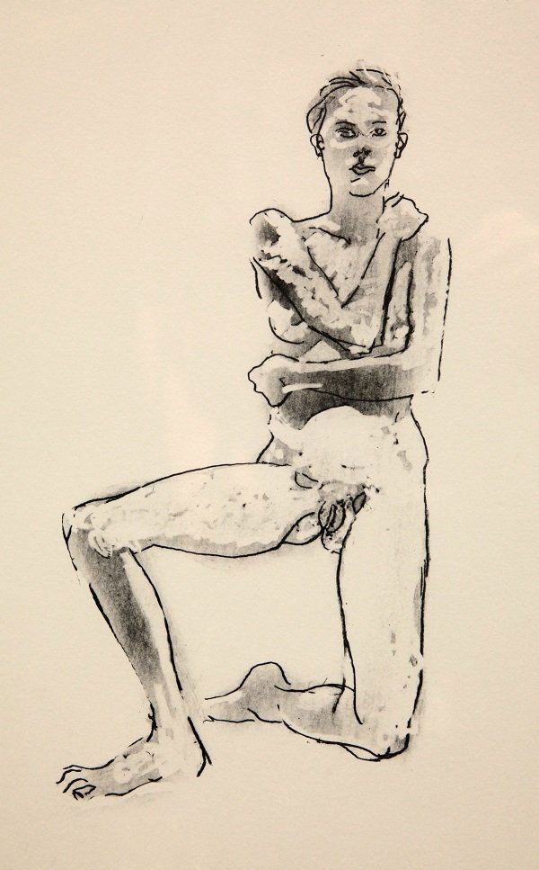 Lithograph of Female Nude, Robert Graham: Robert Graham (Mexican/American, 1938-2008), Untitled, 1993, lithograph, signed and dated lower center, blind stamp lower left, sight: 14.875''h x 10.625''w, overall (with frame): 20.25''h x 16.125''w