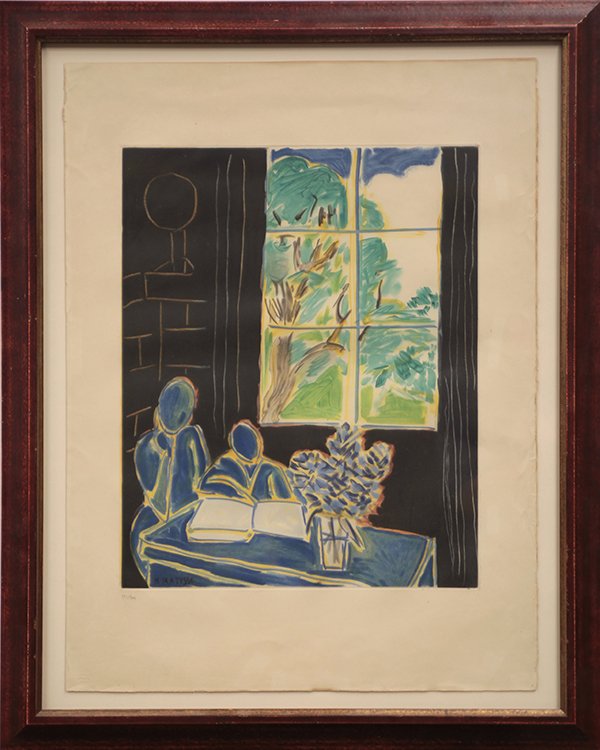 Print, After Henri Matisse, "Le Silence Habite des: After Henri Matisse (French, 1869-1954), "Le Silence Habite des Maisons (Duthuit IV), c. 1947, aquatint in colors, after the painting of the same title, printed by Lacouriere, Paris on Arches wove pap