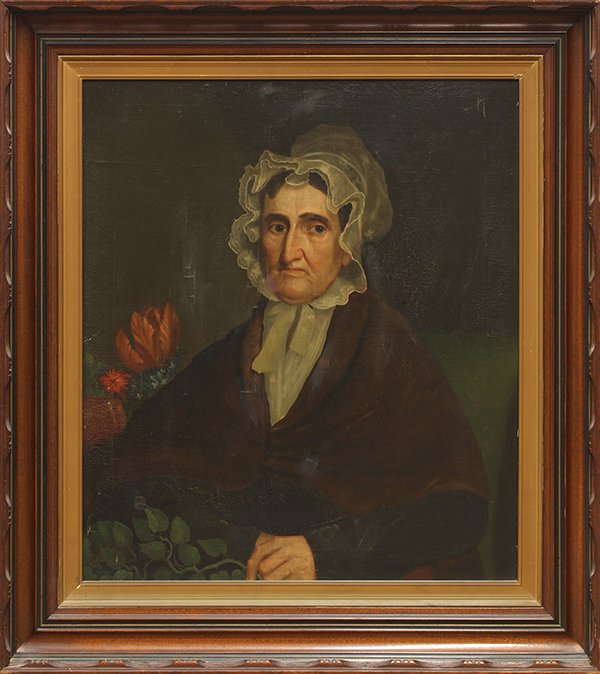 Paintings, Continental School: (lot of 2) Continental School (18th/19th century), Portrait of a Gentleman and His Wife, oils on board, unsigned, overall (with frame/each): 34.75"h x 31.5"w