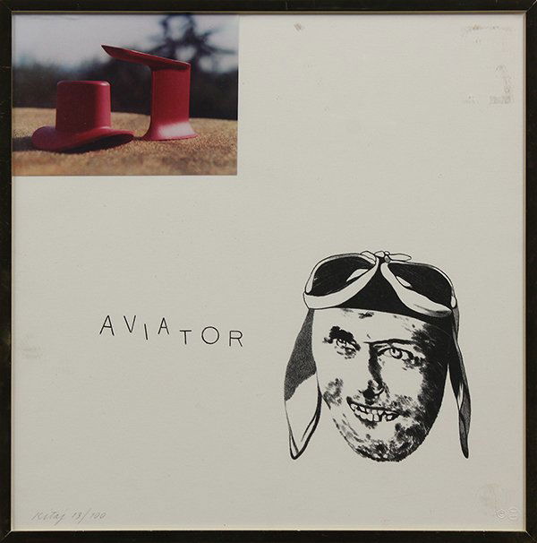Print, Ronald Brooks Kitaj, Aviator: R. B. Kitaj (American, 1932-2007), ''Aviator,'' color lithograph, signed in pencil lower left, edition 13/100, Gemini blind stamp lower right, sight: 15.75''h x 15.75''w, overall (with frame): 16.625'