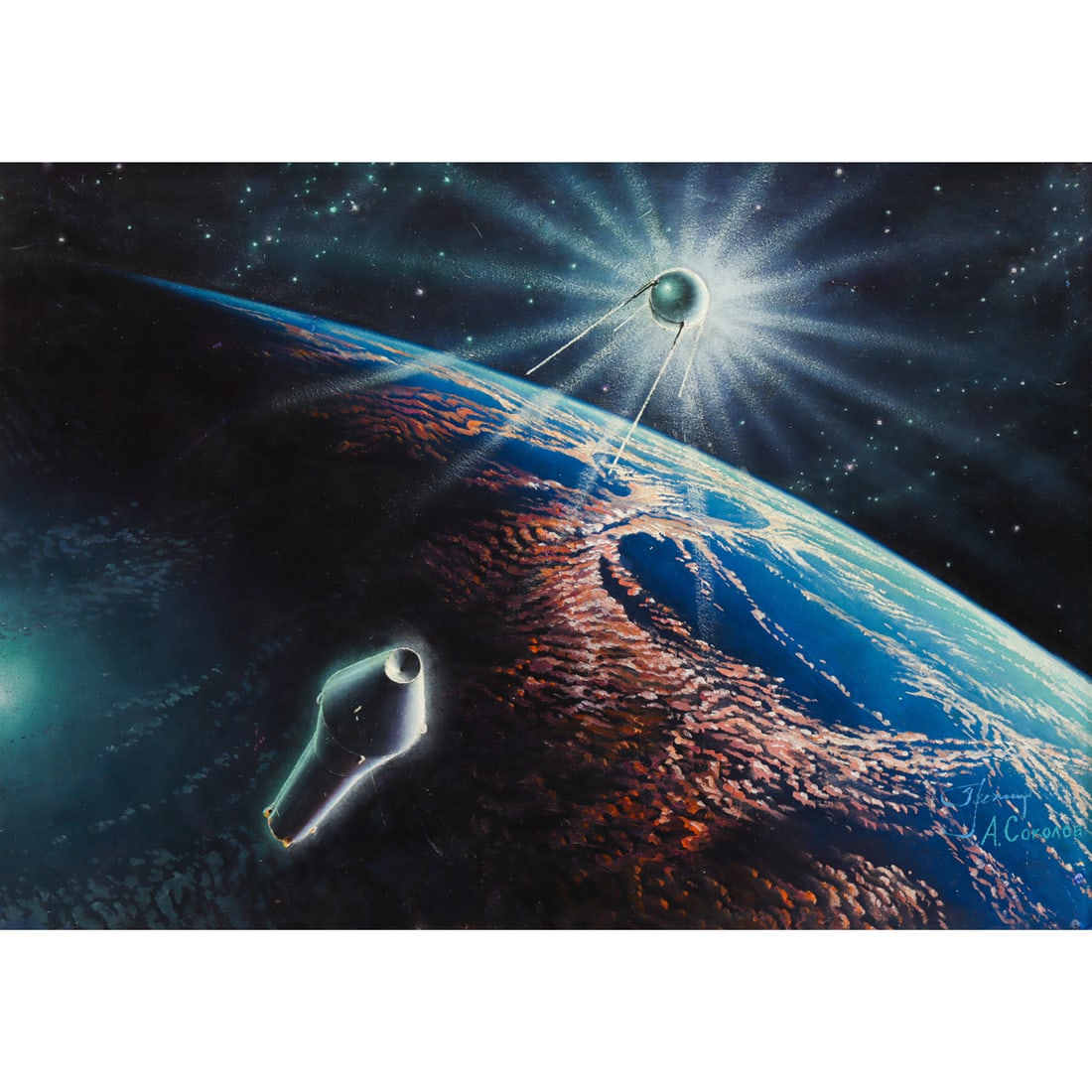 Painting, Aleksei A. Leonov and Andrey Konstantinovich Sokolov (1 of 6)