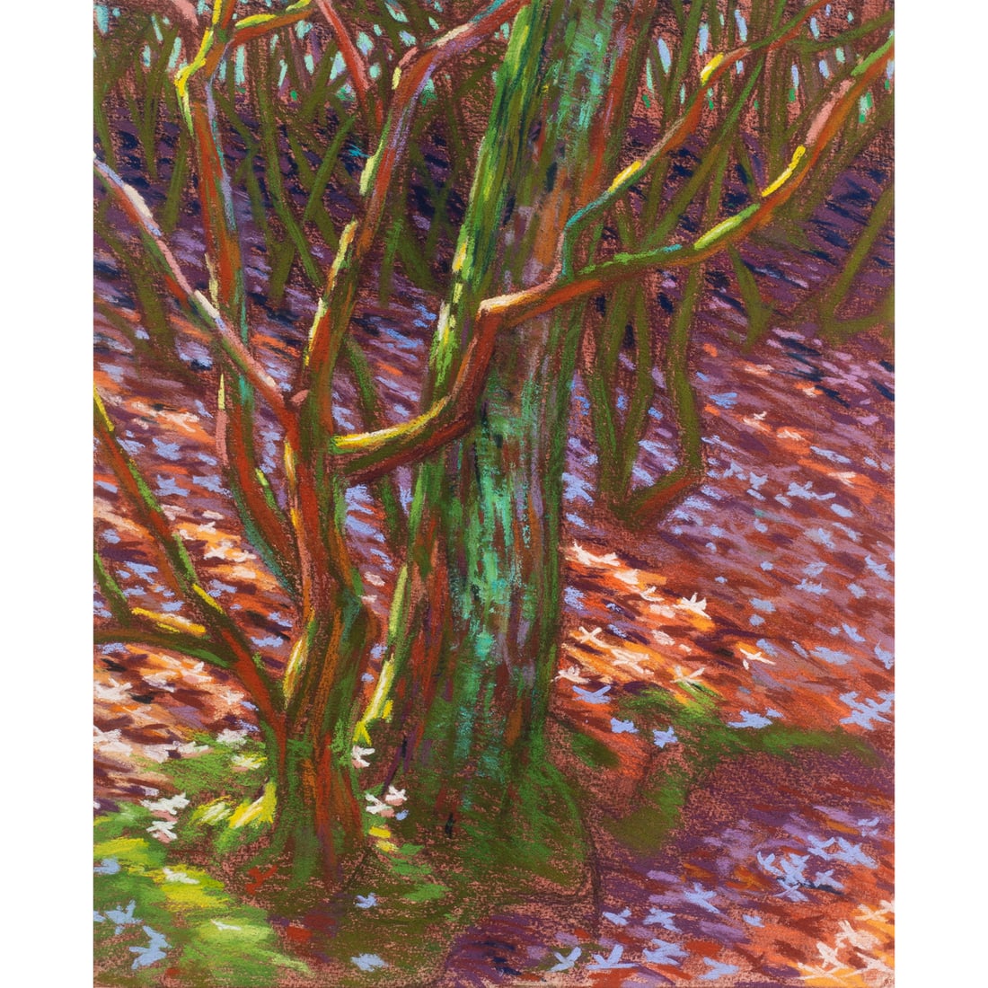 Work on paper, Leonard Koscianski: Leonard Koscianski (American, b. 1952), "Thicket XII," 1986, pastel on paper, sight: 18"h x 14.5"w, overall (with frame): 25.25"h x 22"w