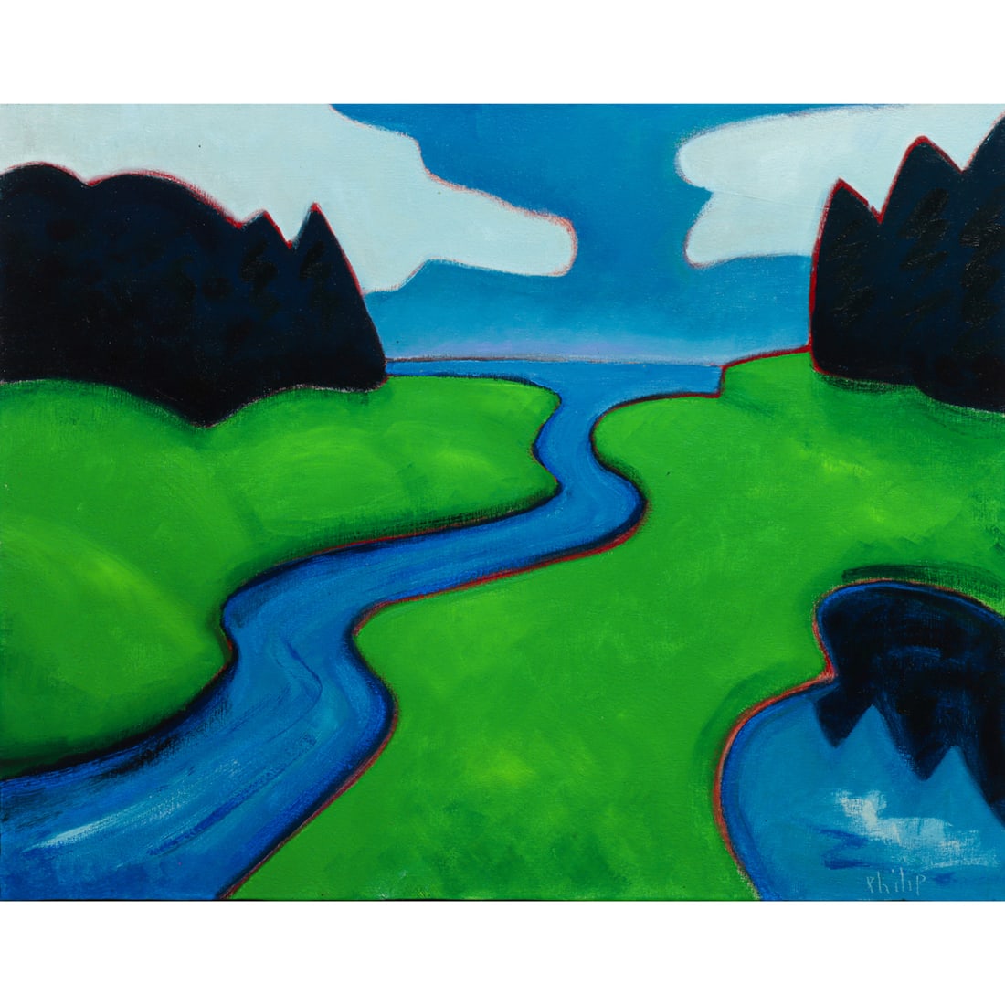 Painting, Philip Barter (1 of 5)
