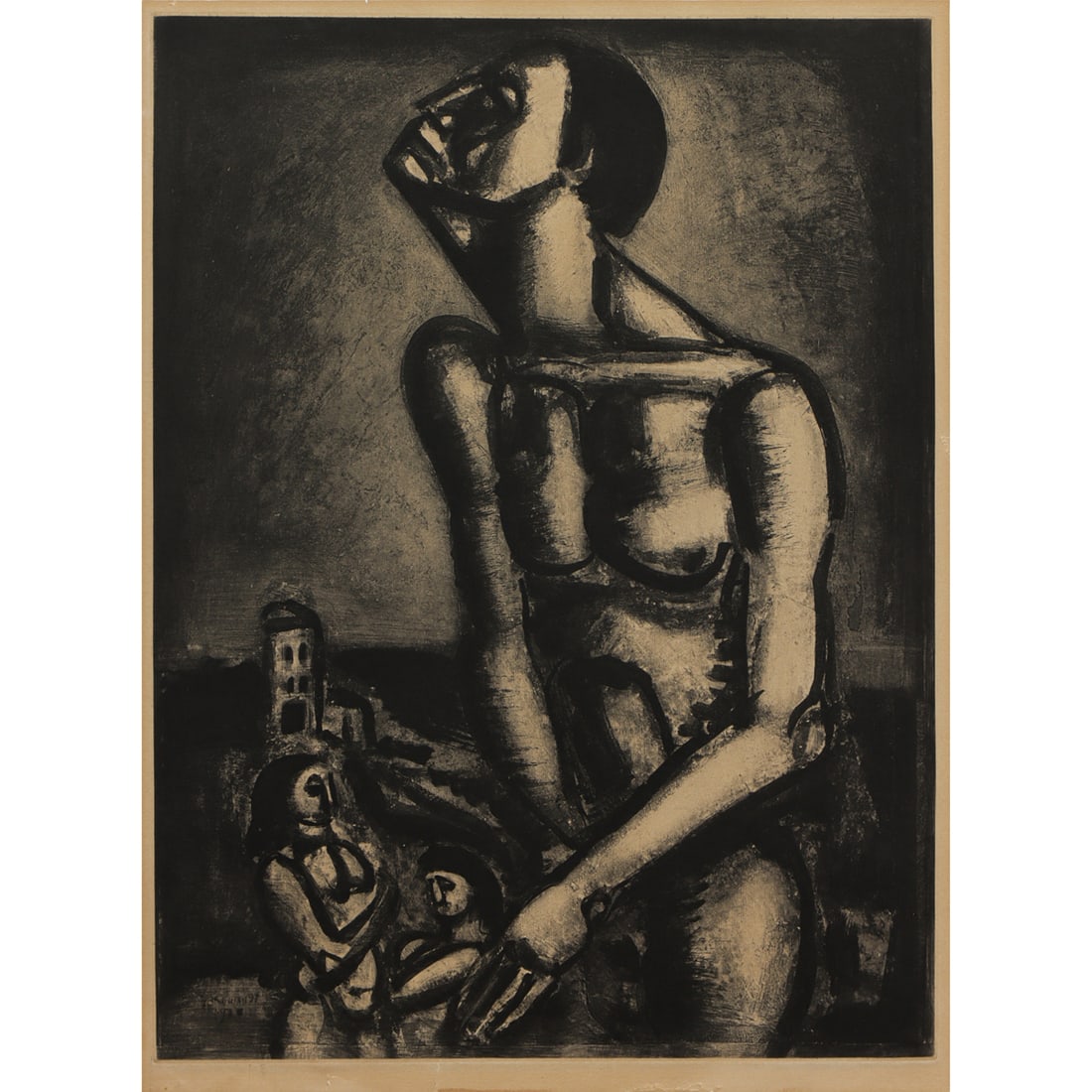 Painting, Maija Peeples-Bright: Maija Peeples-Bright (American, b. 1942), "We've Rehorsed," 1991, oil on canvas, signed lower right, signed, dated, and titled verso, canvas: 8"h x 10"w, overall (with frame): 8.5"h x 10.5"w