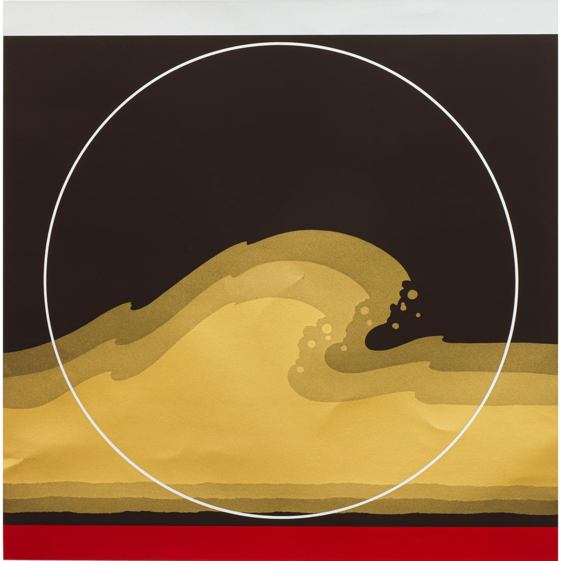 Print, Thomas W. Benton: Thomas W. Benton (American, 1930-2007), "Golden Waves," 1979, screenprint, pencil signed and dated lower right, edition AP, sight: 32"h x 32"w, sheet (unframed): 35"h x 35"w