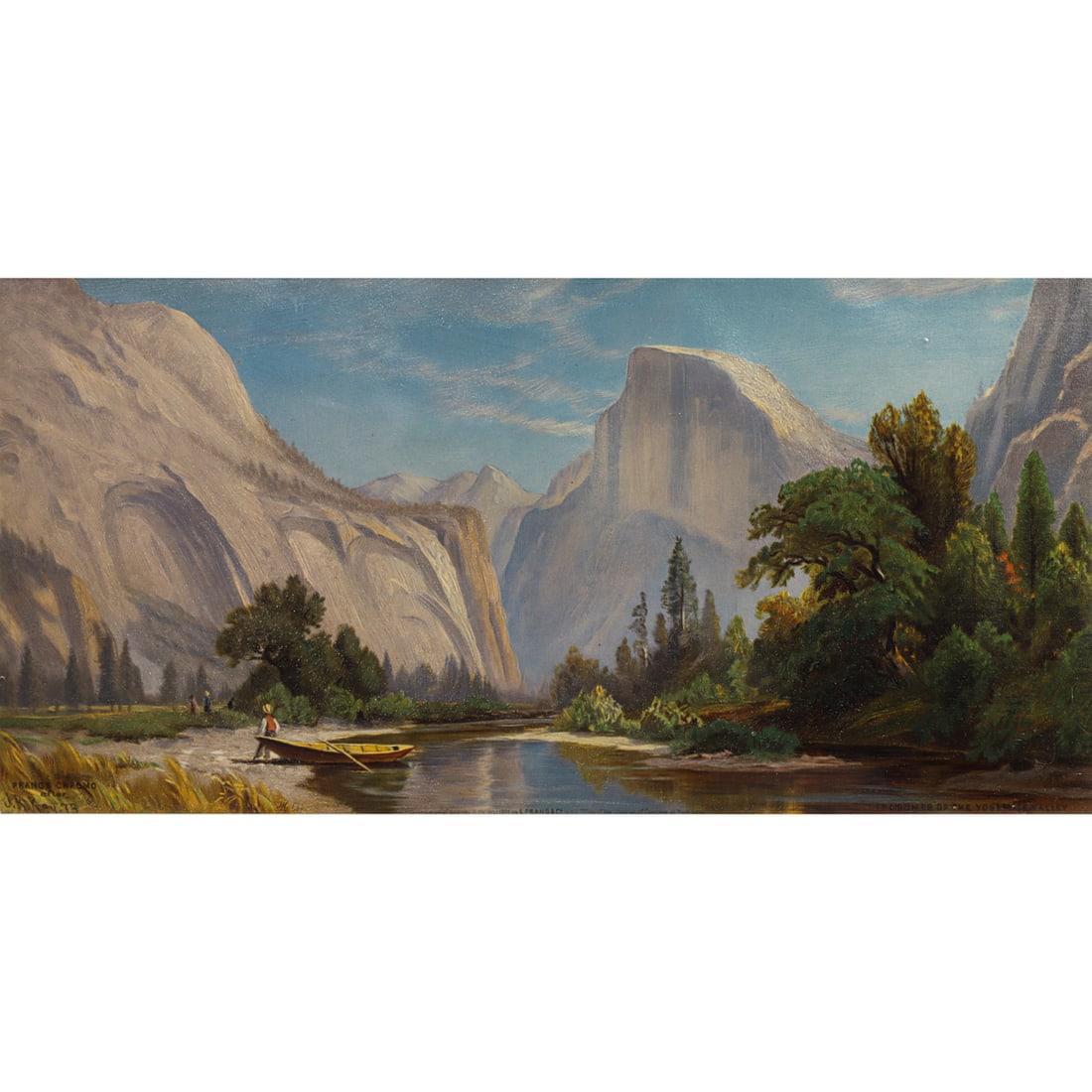 Print, Louis Prang: Louis Prang (German/American, 1823-1909) After John Ross Key (American, 1837-1920), "The Domes of The Yosemite Valley," chromolithograph, "Prang's Chromo After J.R. Icey, 73" printed lower left, "Ente