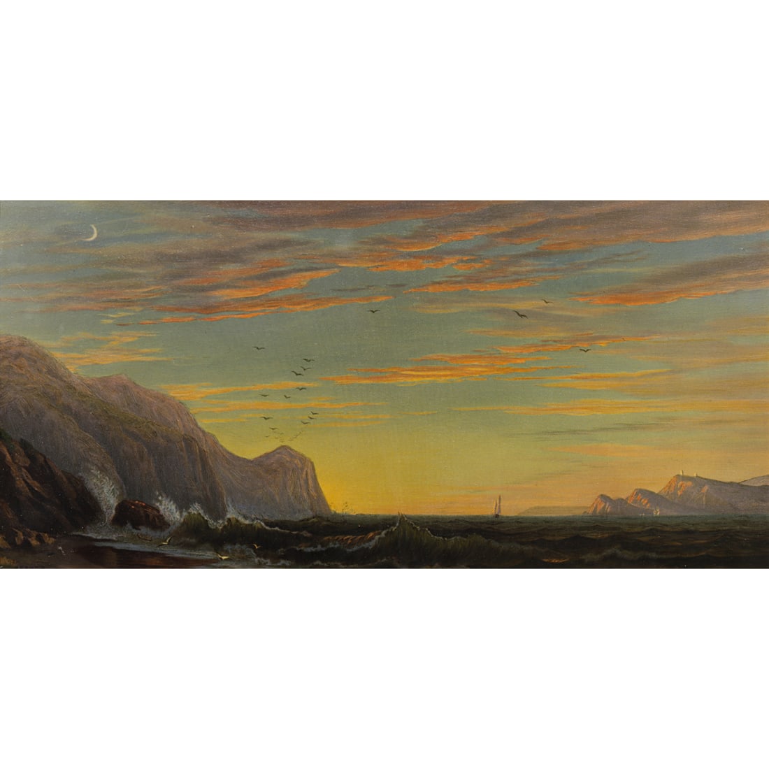 Print, Louis Prang: Louis Prang (German/American, 1823-1909) After John Ross Key (American, 1837-1920), "The Golden Gate, Looking West," chromolithograph, "Prang's American Chromo After John R. Key, 73" printed lower