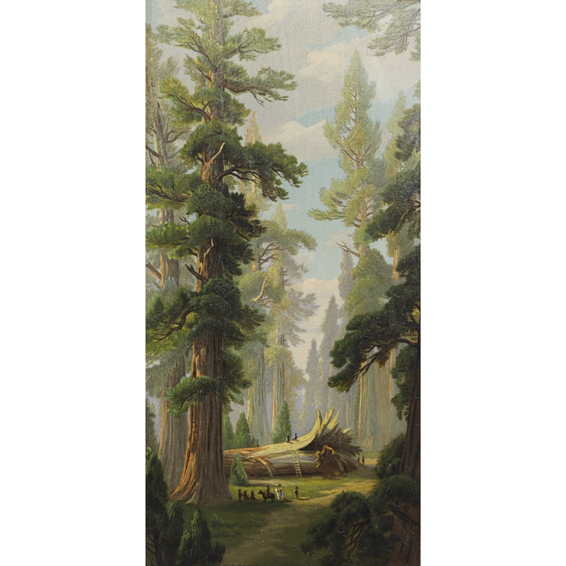 Print, Louis Prang: Louis Prang (German/American, 1823-1909) After John Ross Key (American, 1837-1920), "Big Trees, Calaveras Grove," chromolithograph, "John R. Key, 72" printed lower left, titled lower center and