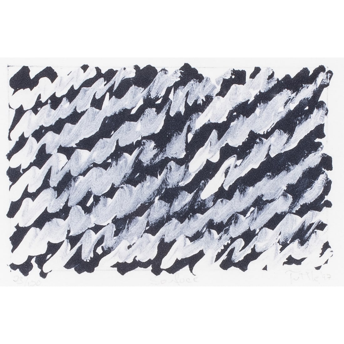 Print, Richard Tuttle: Richard Tuttle (American, b. 1941), "Surface," 1997, photogravure, Graphicstudio blind stamp lower right, pencil signed and dated lower right, titled lower center, edition 23/120, image: 3"h x 5"w,