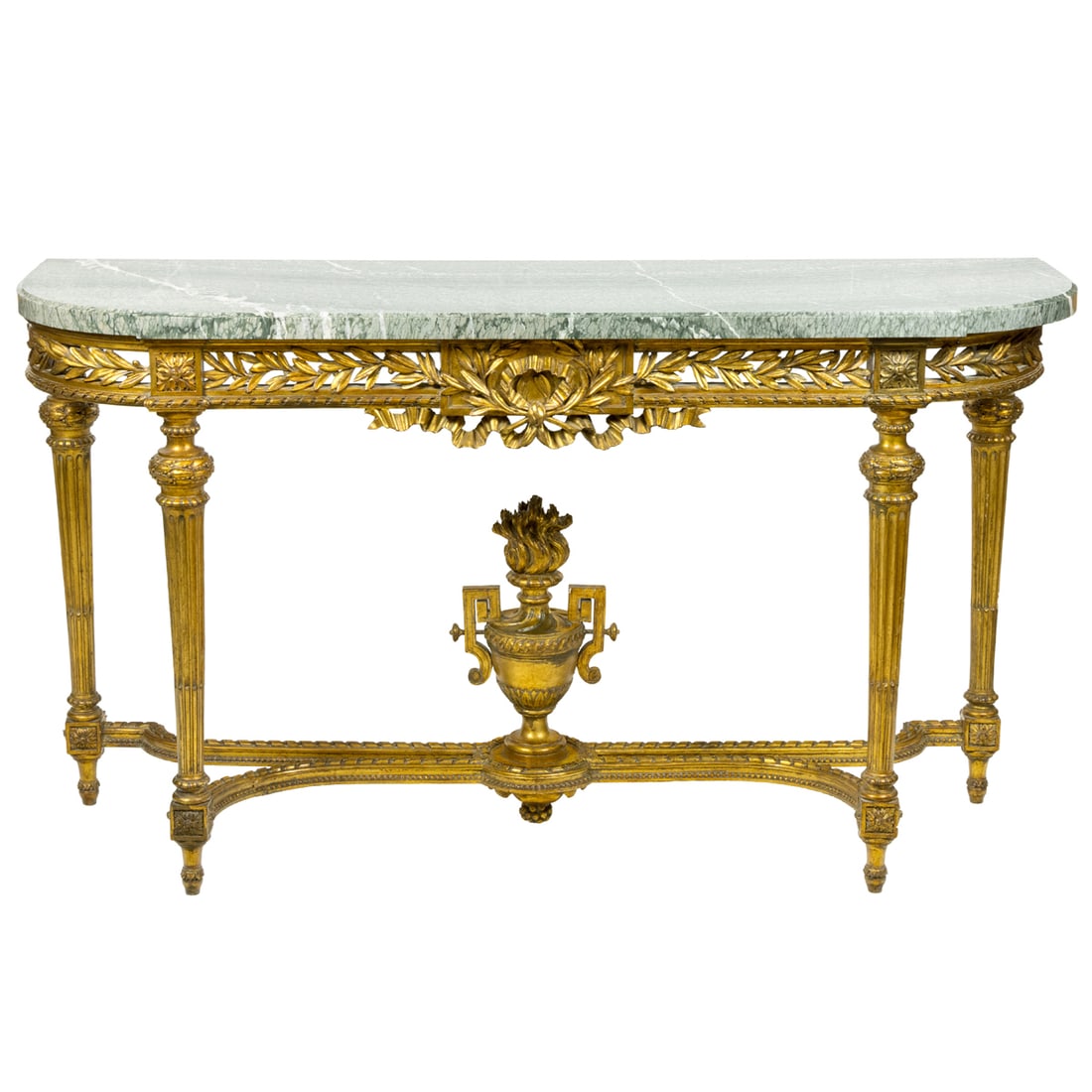 A Louis XVI style marble top console table (1 of 5)