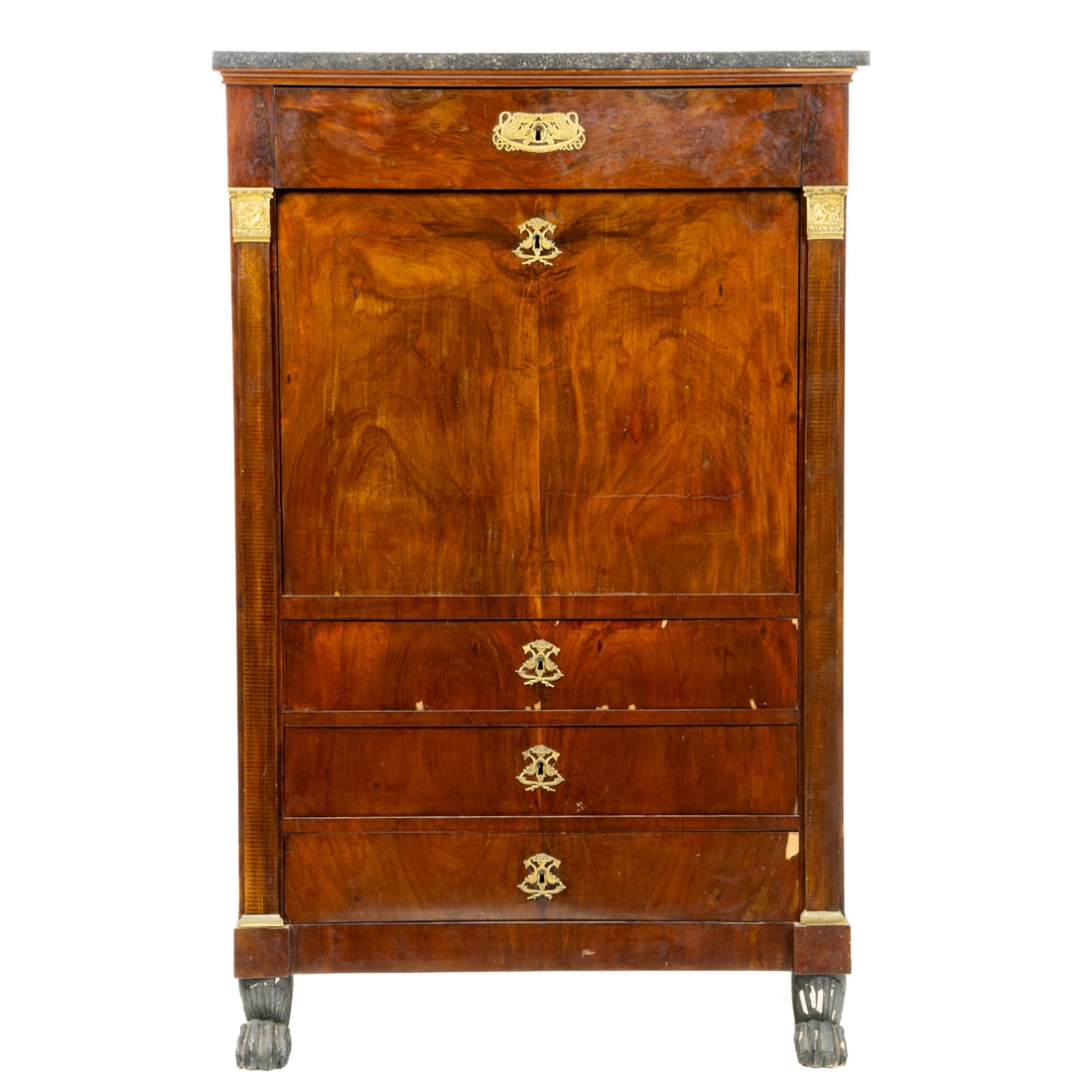 A Biedermeier secretary chest second half 19th century (1 of 5)