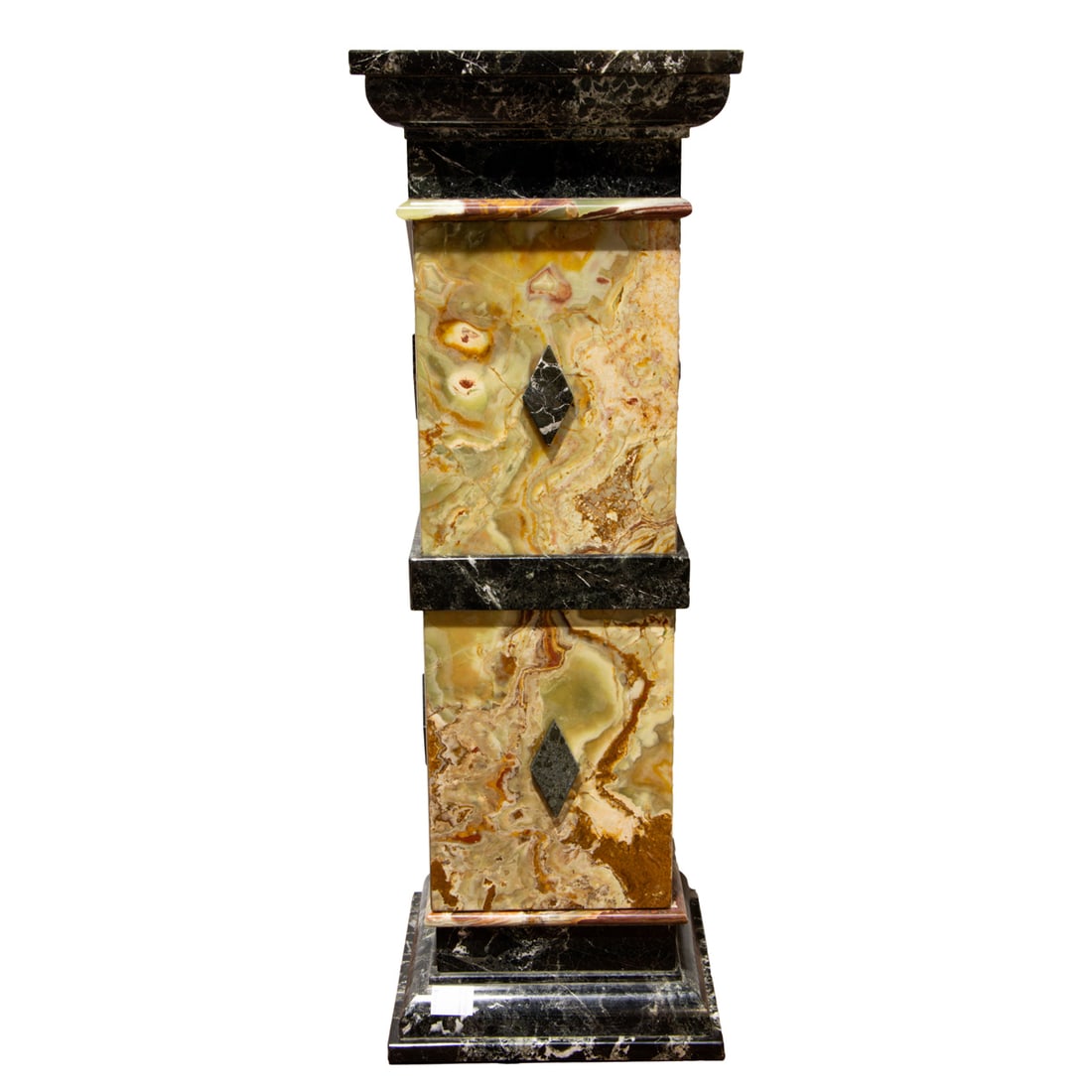 A marble and onyx pedestal in the Art Deco taste (1 of 2)