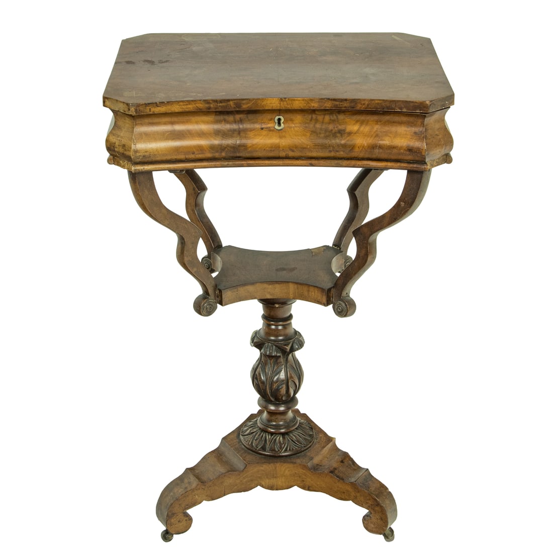 An English Classical mahogany sewing table (1 of 4)