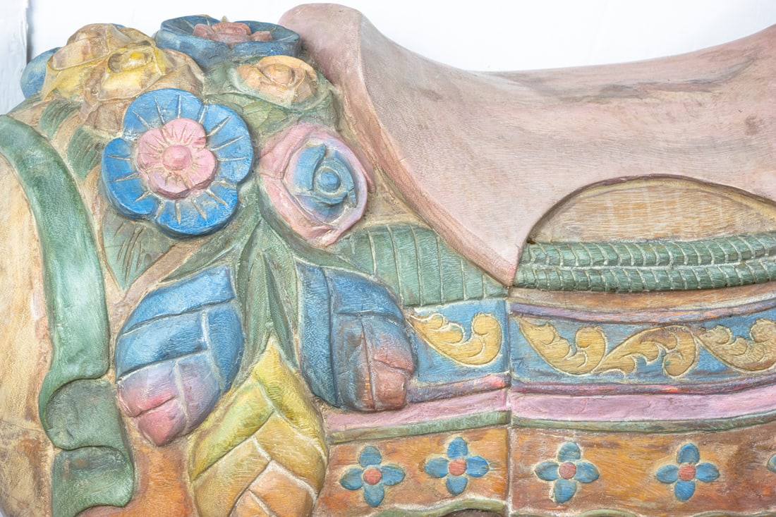 A polychrome decorated carousel horse - 3