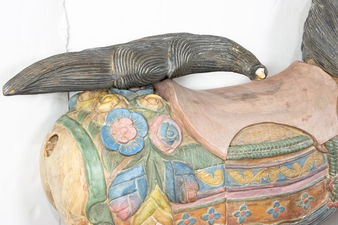 A polychrome decorated carousel horse - 4