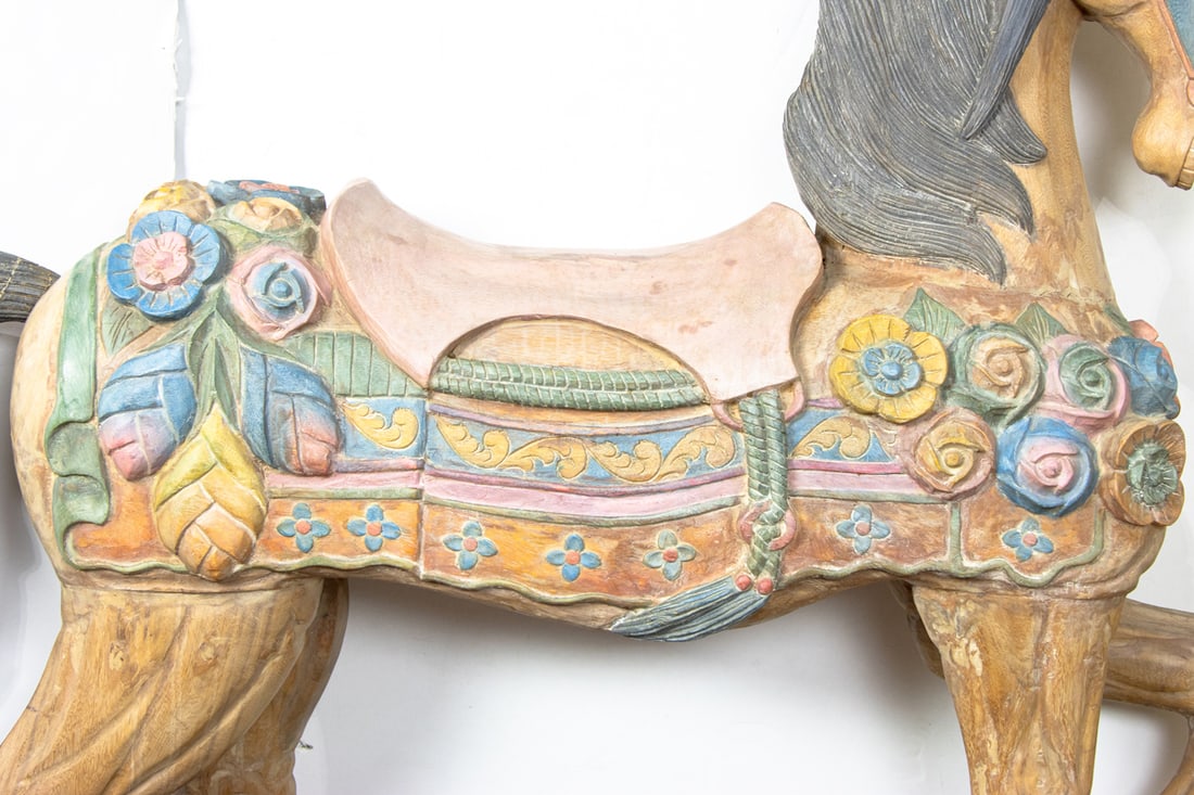 A polychrome decorated carousel horse - 5