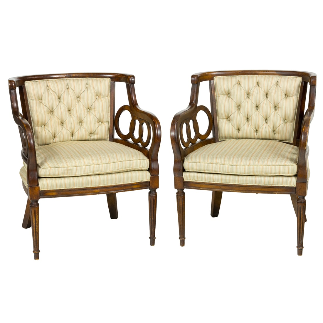 A pair of late Victorian arm chairs (1 of 4)
