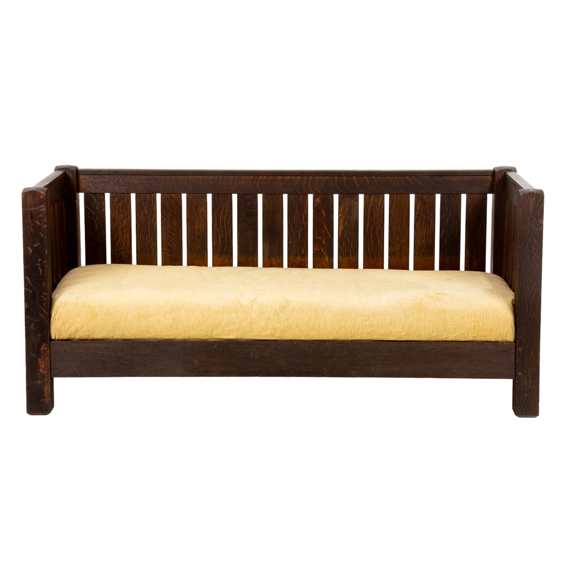 An Arts and Crafts L and J.G. Stickley even arm settle model 281 (1 of 6)