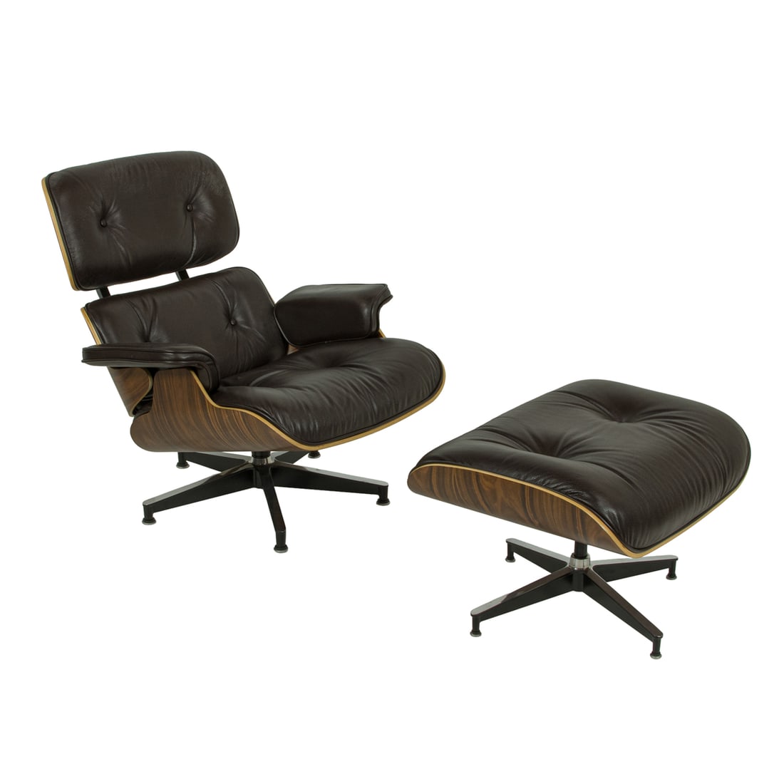 A Charles Eames (1907-1978) & Ray Eames (1912-1988) model 670 lounge chair and 671 ottoman for (1 of 6)