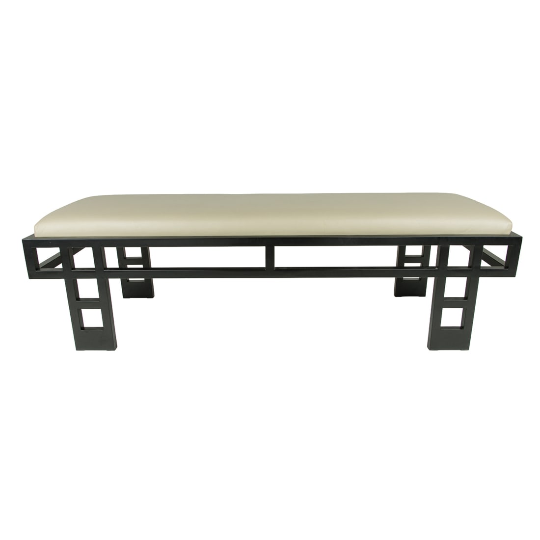 A contemporary powder coated metal window bench (1 of 3)