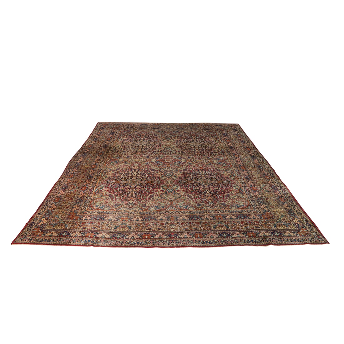 An antique Persian carpet circa 1910: An antique Persian carpet circa 1910, 11'10" x 9'2"