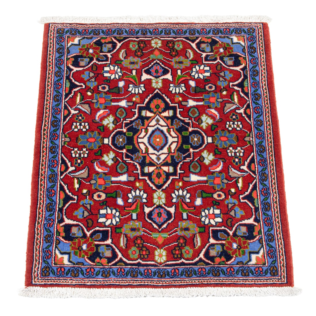 A Persian Hamadan mat: A Persian Hamadan mat, 2'10" x 2'3"