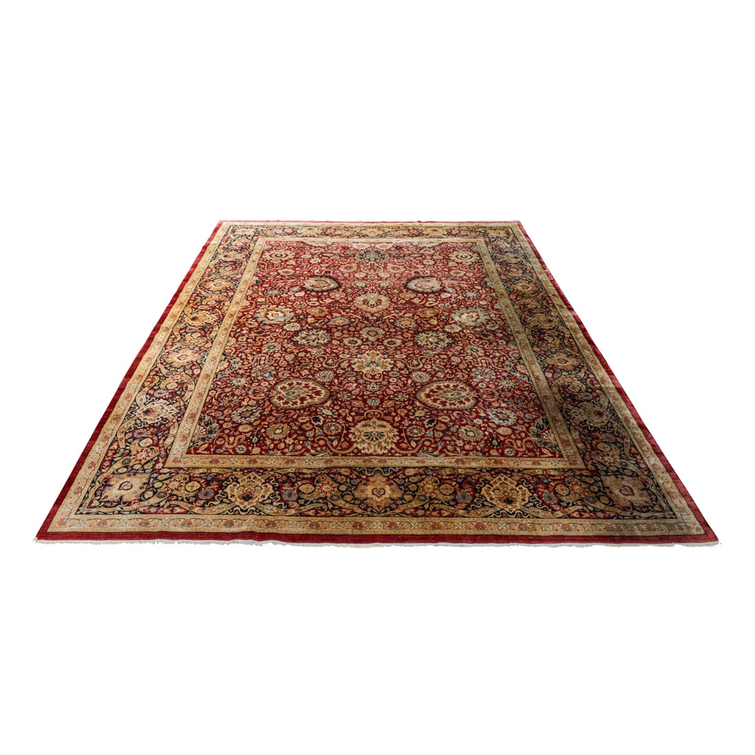 A large antique Persian Kashan carpet (1 of 4)