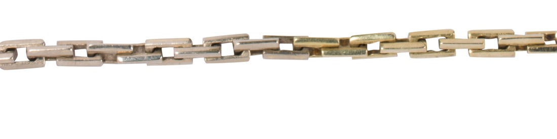 Two 14k gold watch chains - 2