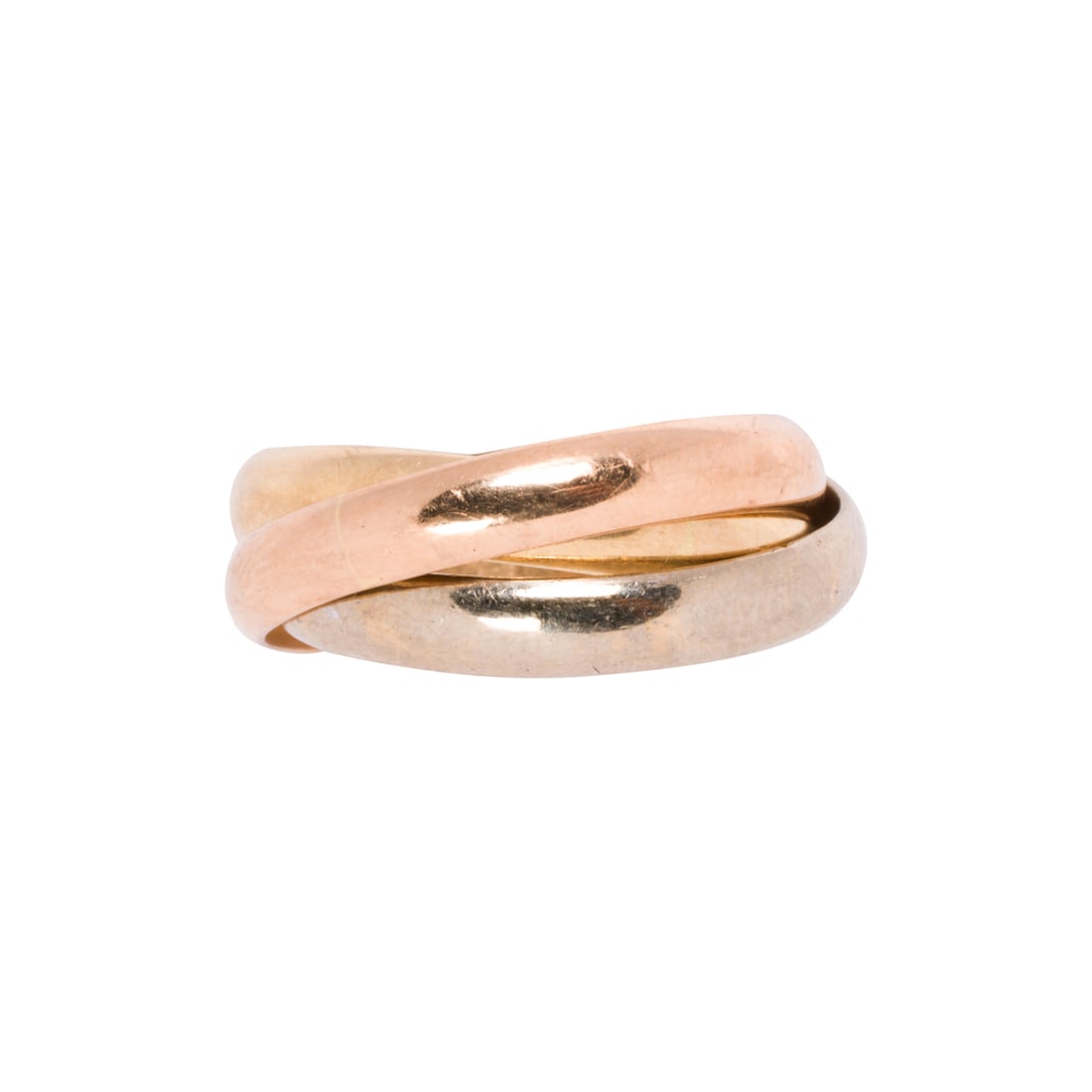 An 18k tri-color gold ring (1 of 2)