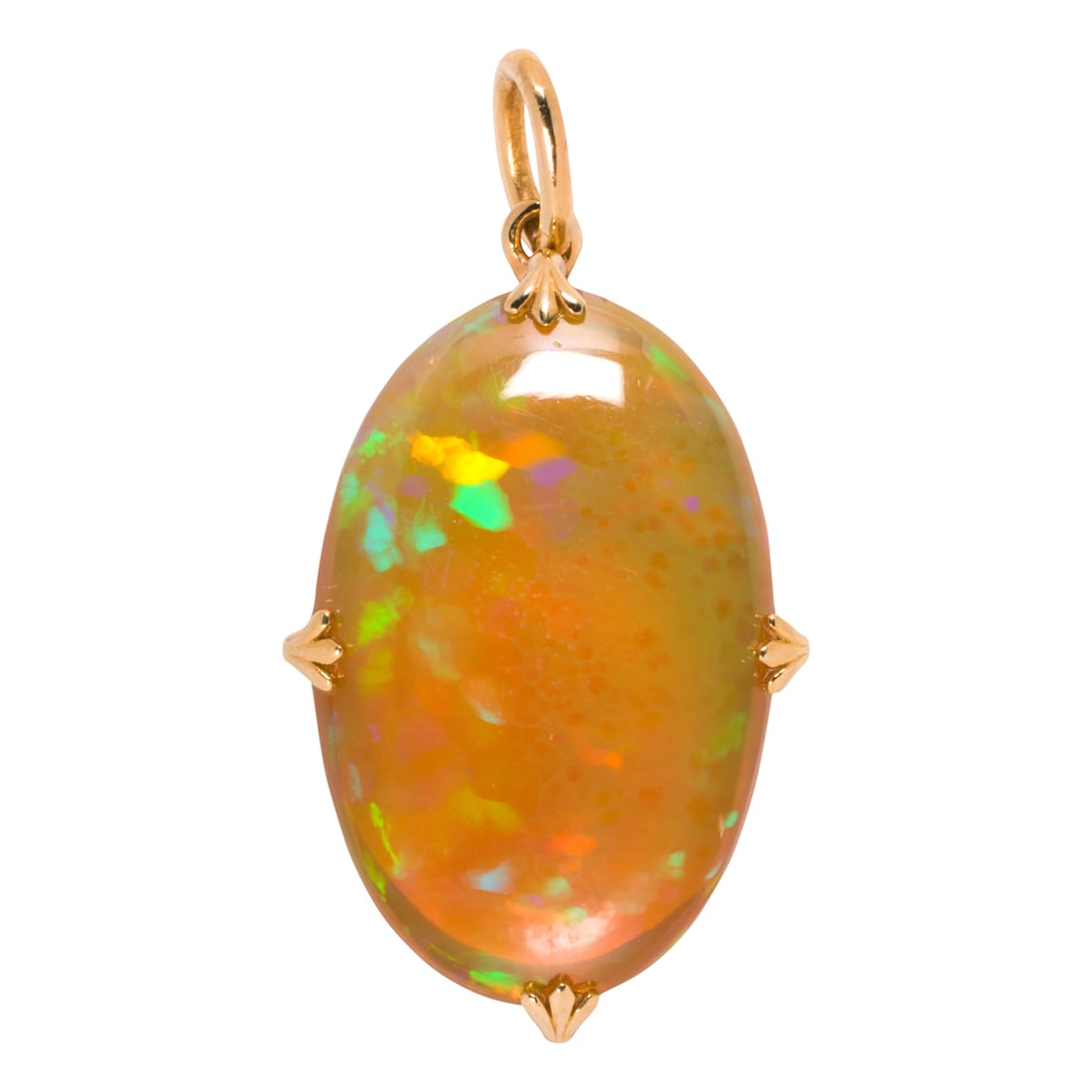 A synthetic opal and 18k gold pendant (1 of 1)