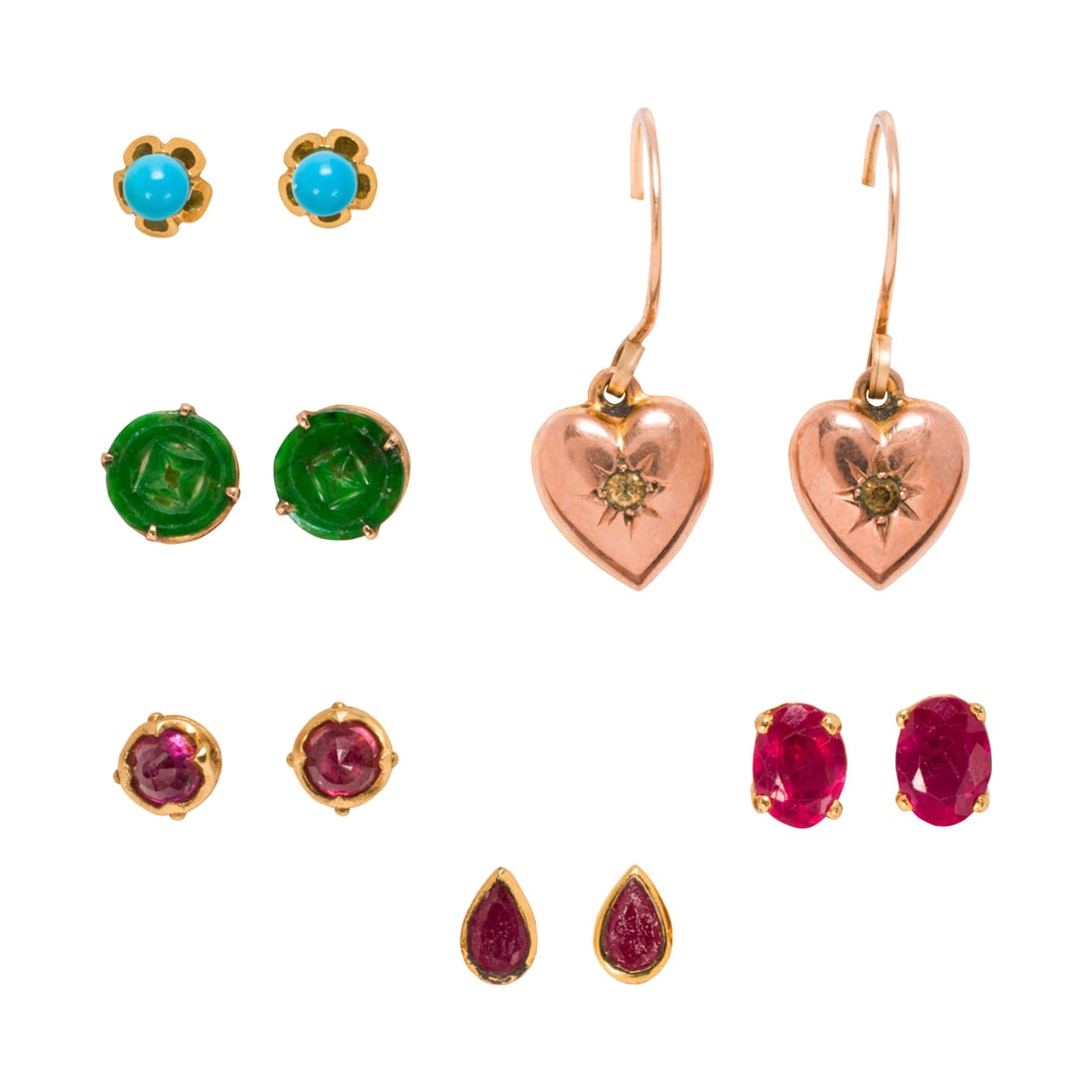 A miscellaneous collection of gem-set earrings (1 of 1)