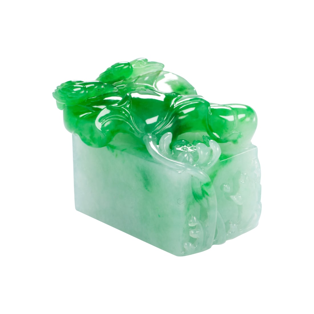 A carved jadeite stamp (1 of 2)