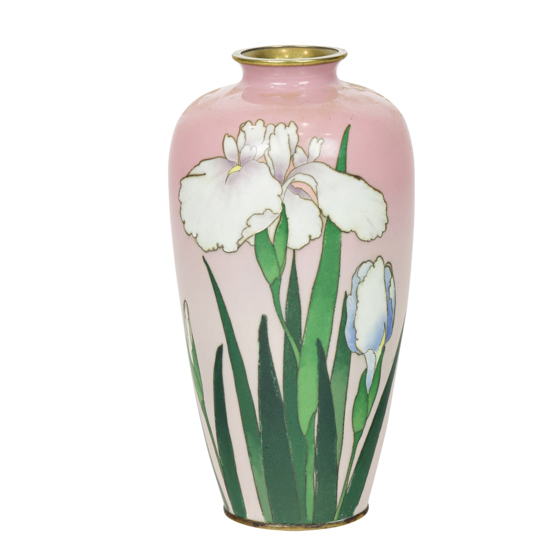 A Japanese cloisonne iris vase (1 of 6)