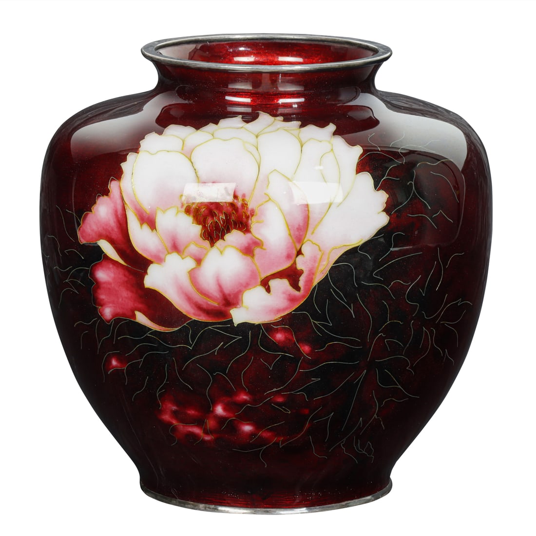A Japanese Ginbari peony vase (1 of 7)