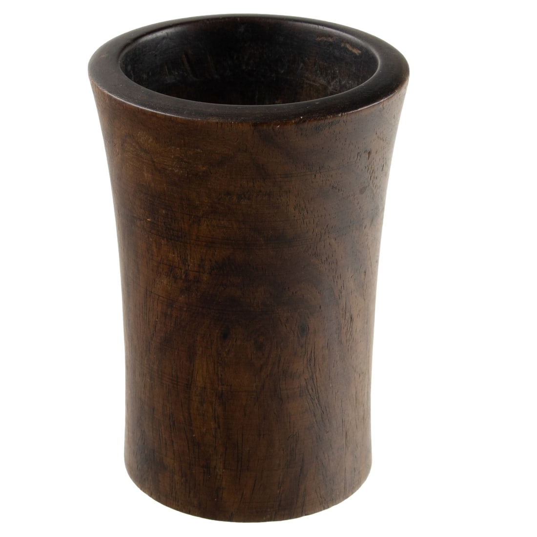 A Chinese huanghuali brush pot: A Chinese huanghuali brush pot. 18th century, 4.25" high.