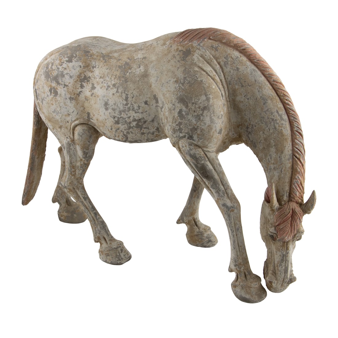 A Chinese painted pottery figure of a horse (1 of 5)