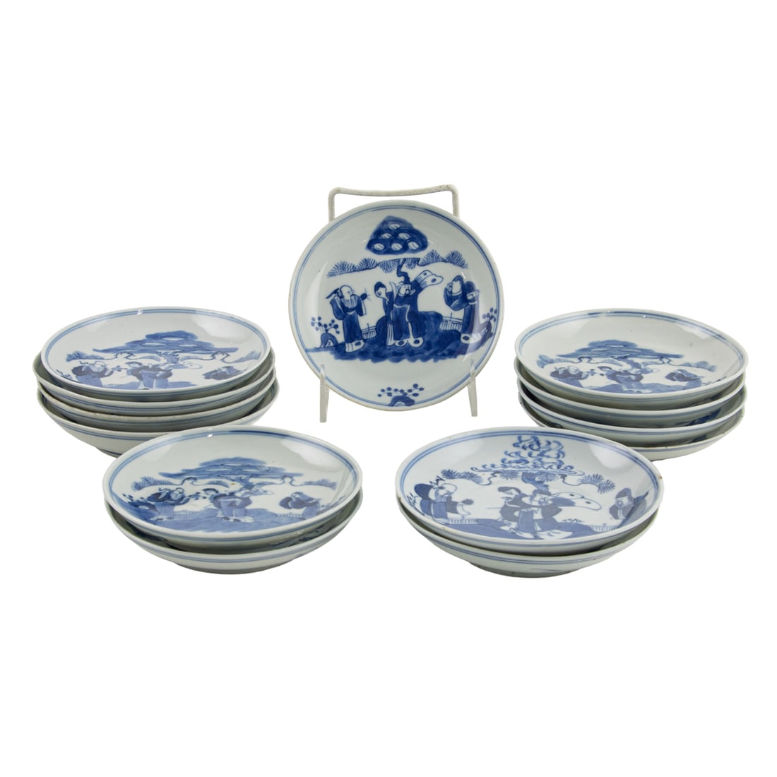 (lot of 15) Chinese blue and white dishes (1 of 5)