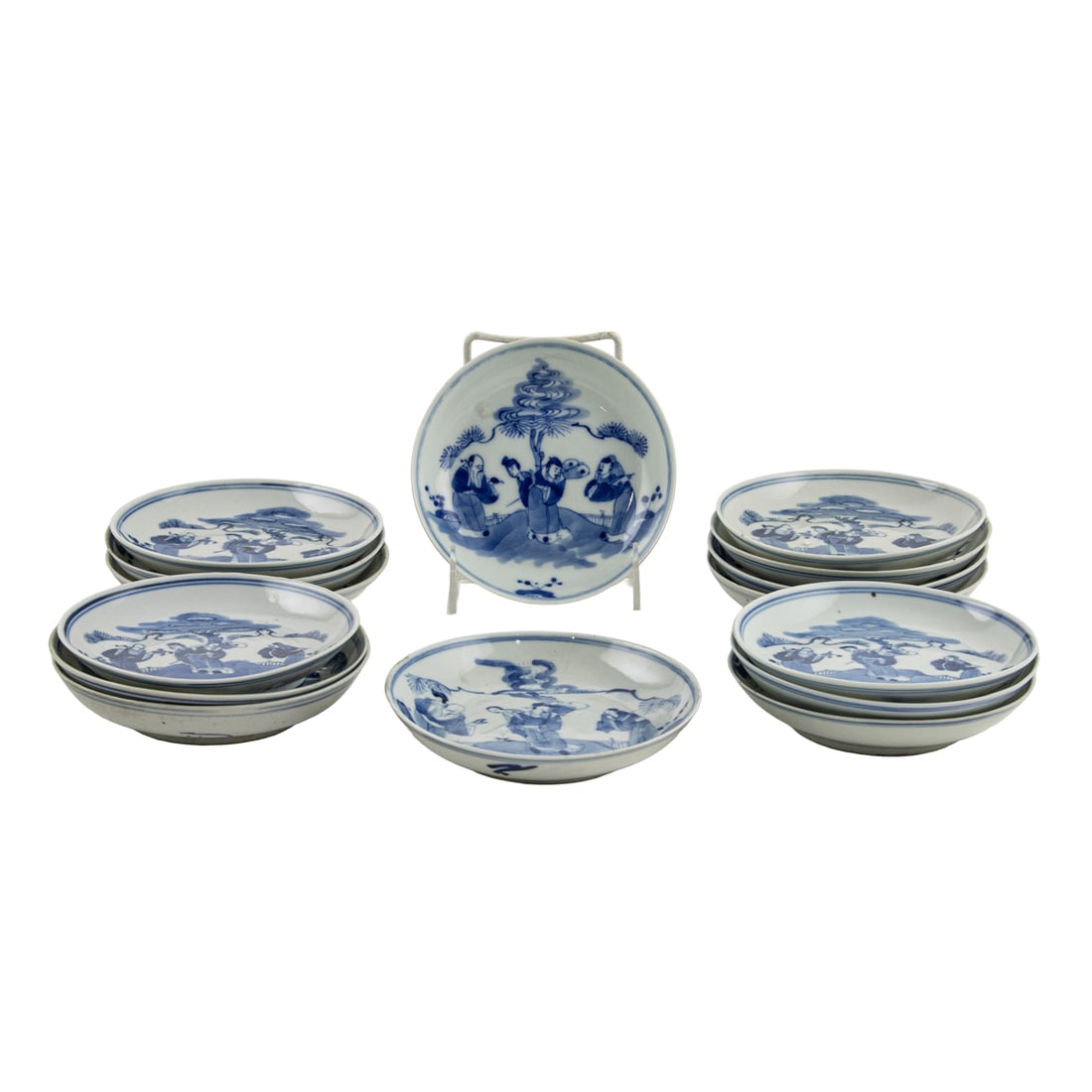 (lot of 15) Chinese blue and white dishes (1 of 4)