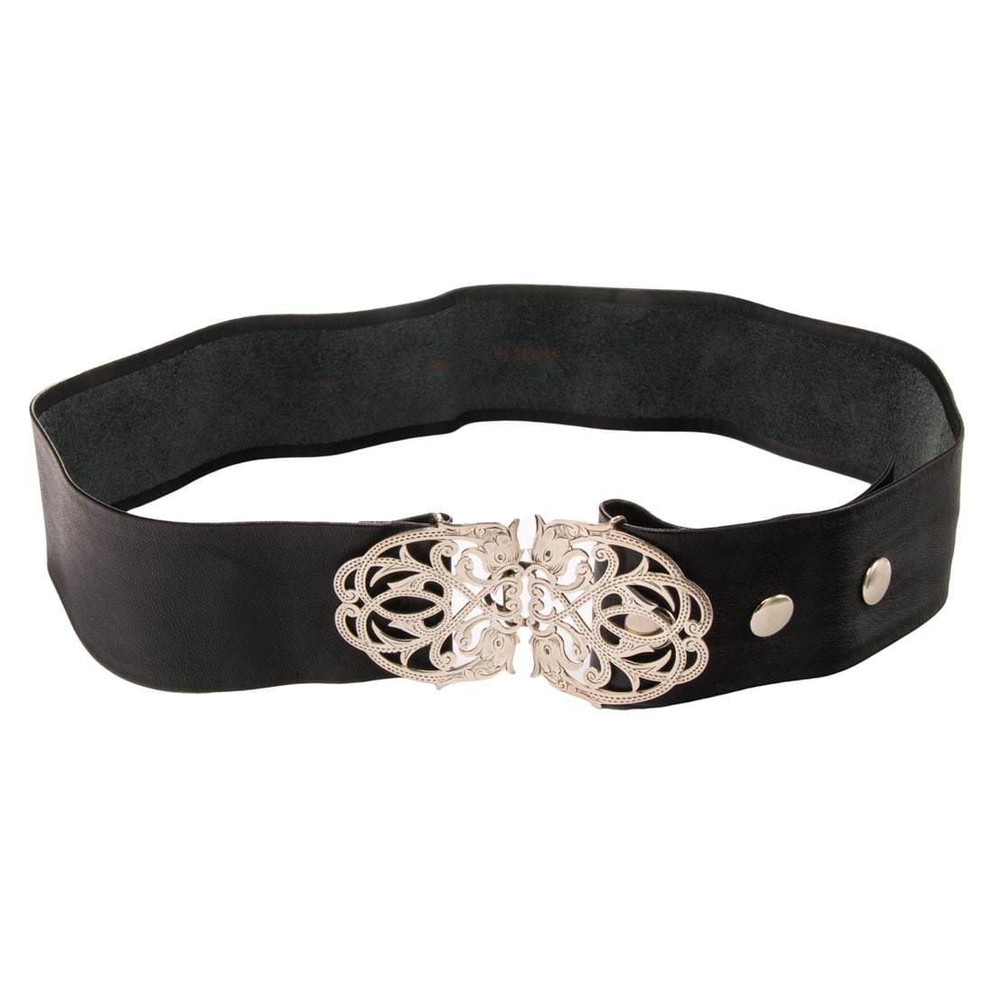 A leather belt with antique silver findings (1 of 1)