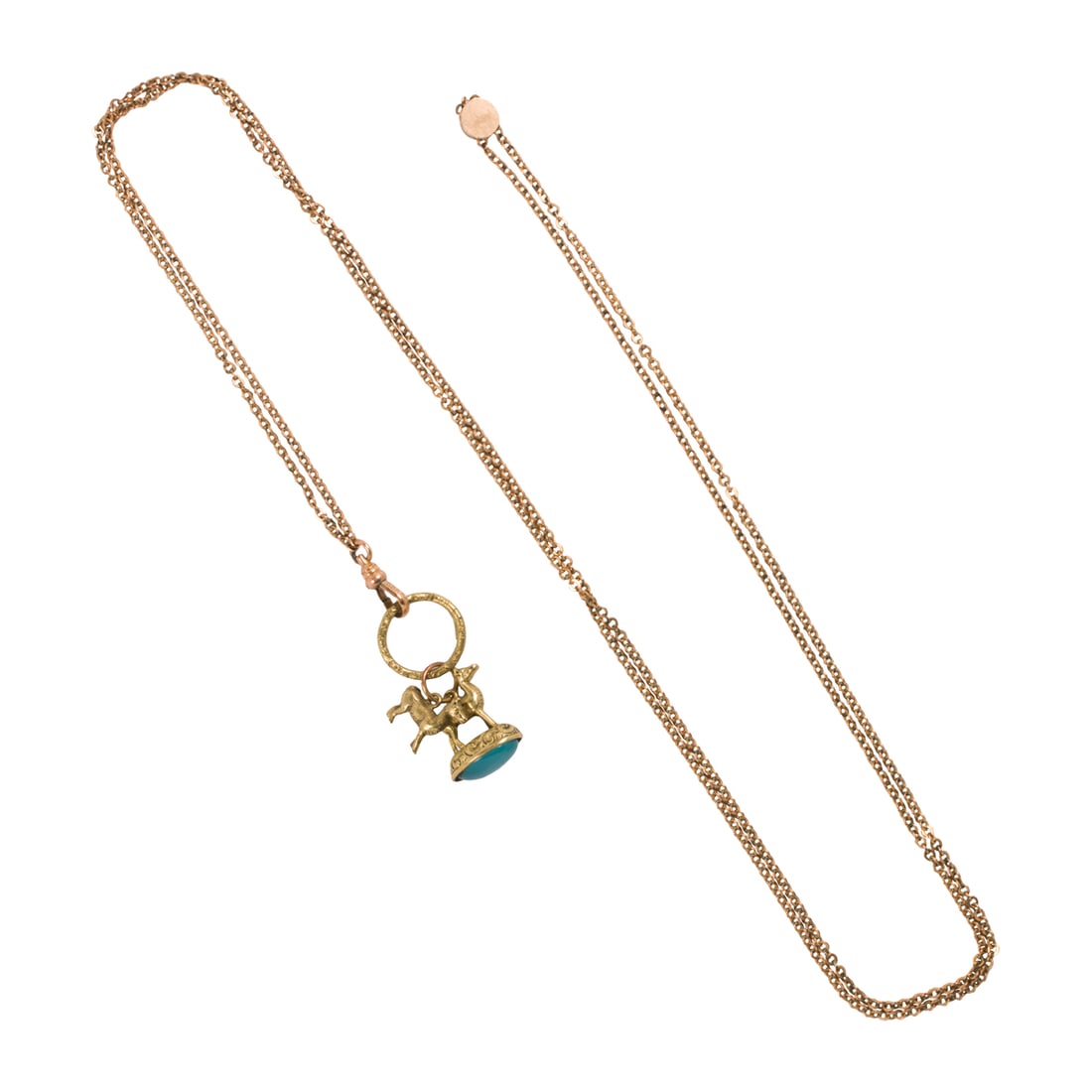 A gold-filled watch chain and fob (1 of 2)