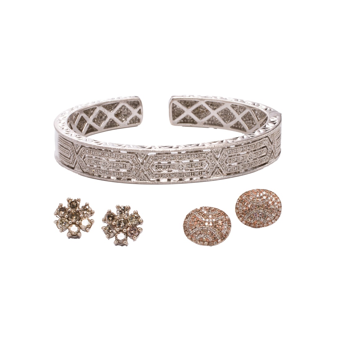 A group of diamond and sterling silver jewelry (1 of 1)
