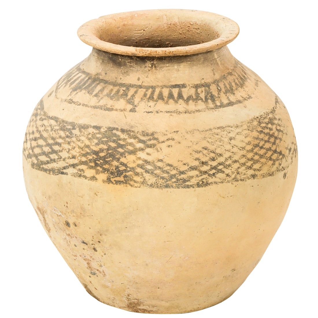 A Persian pottery antiquity: A Persian pottery antiquity, 7.5"h x 4.5"dia