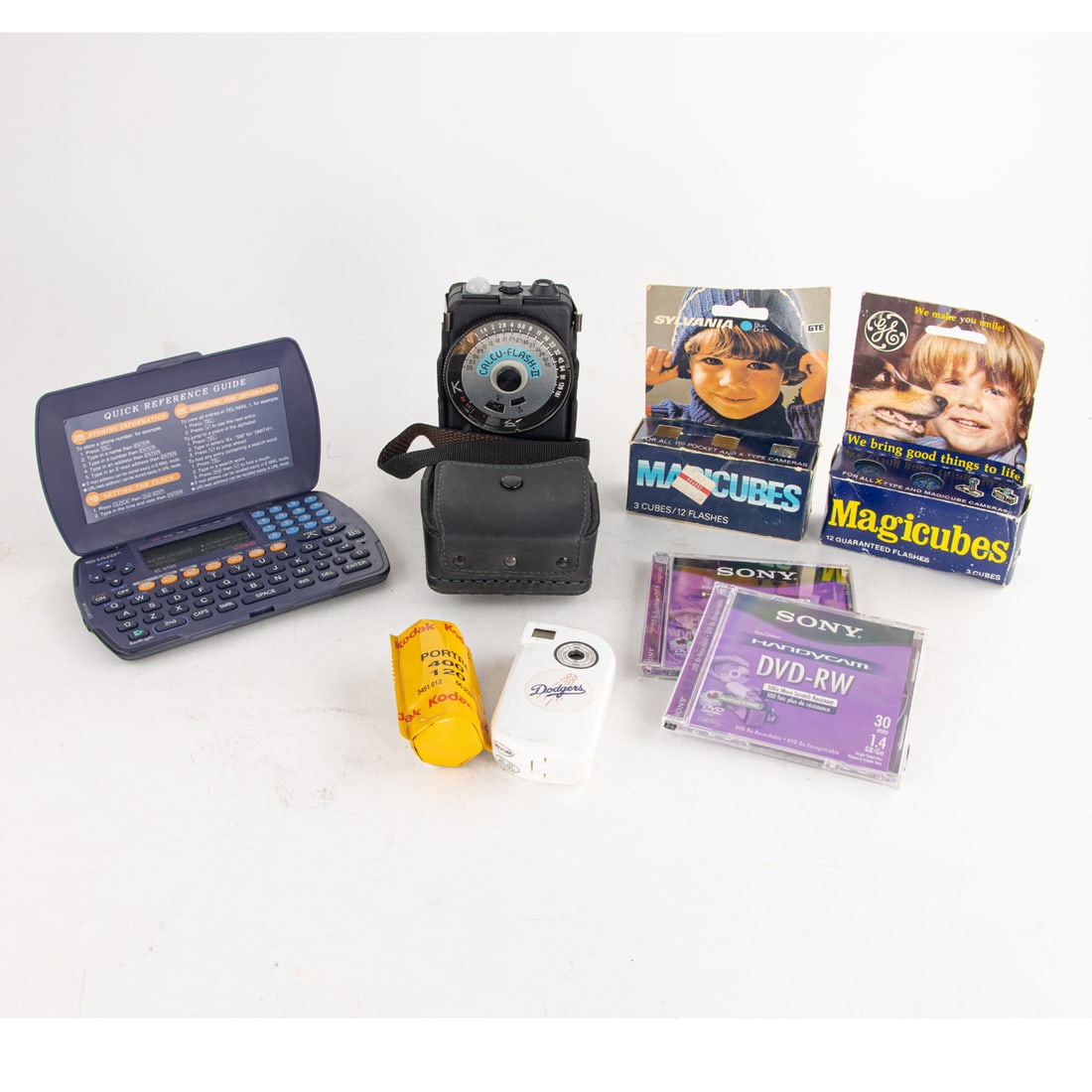 A group of various film and camera accessories and electric binocular (1 of 2)
