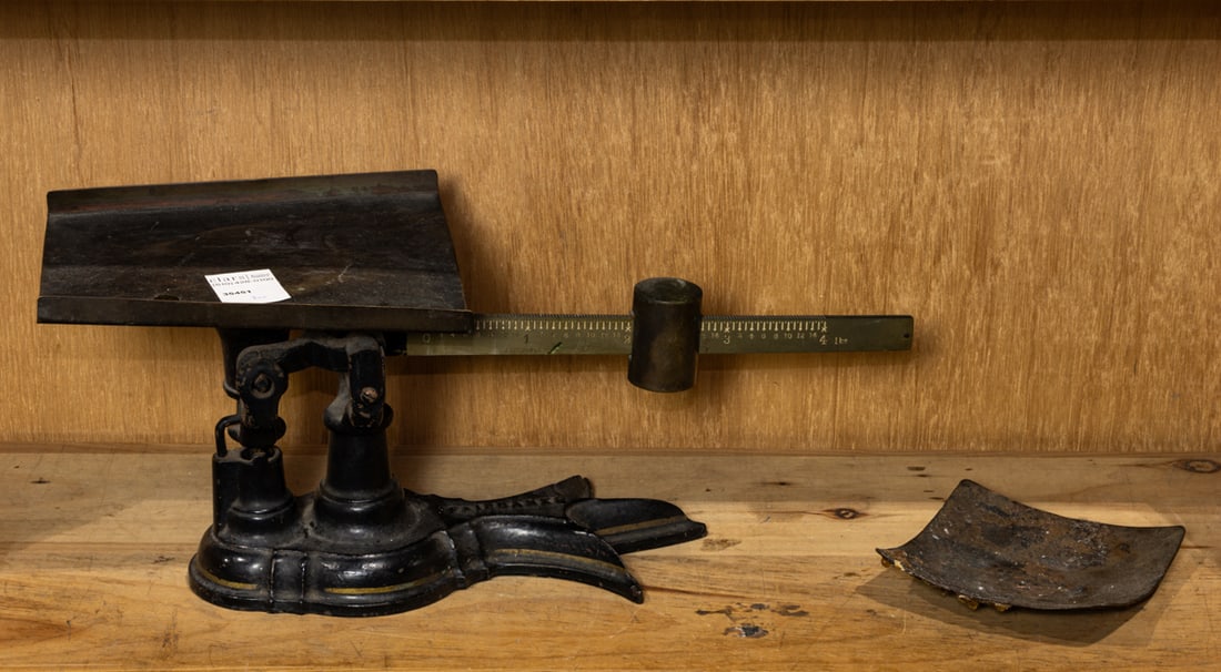 A Fairbanks cast iron and brass 'crows foot' postal scale (1 of 1)