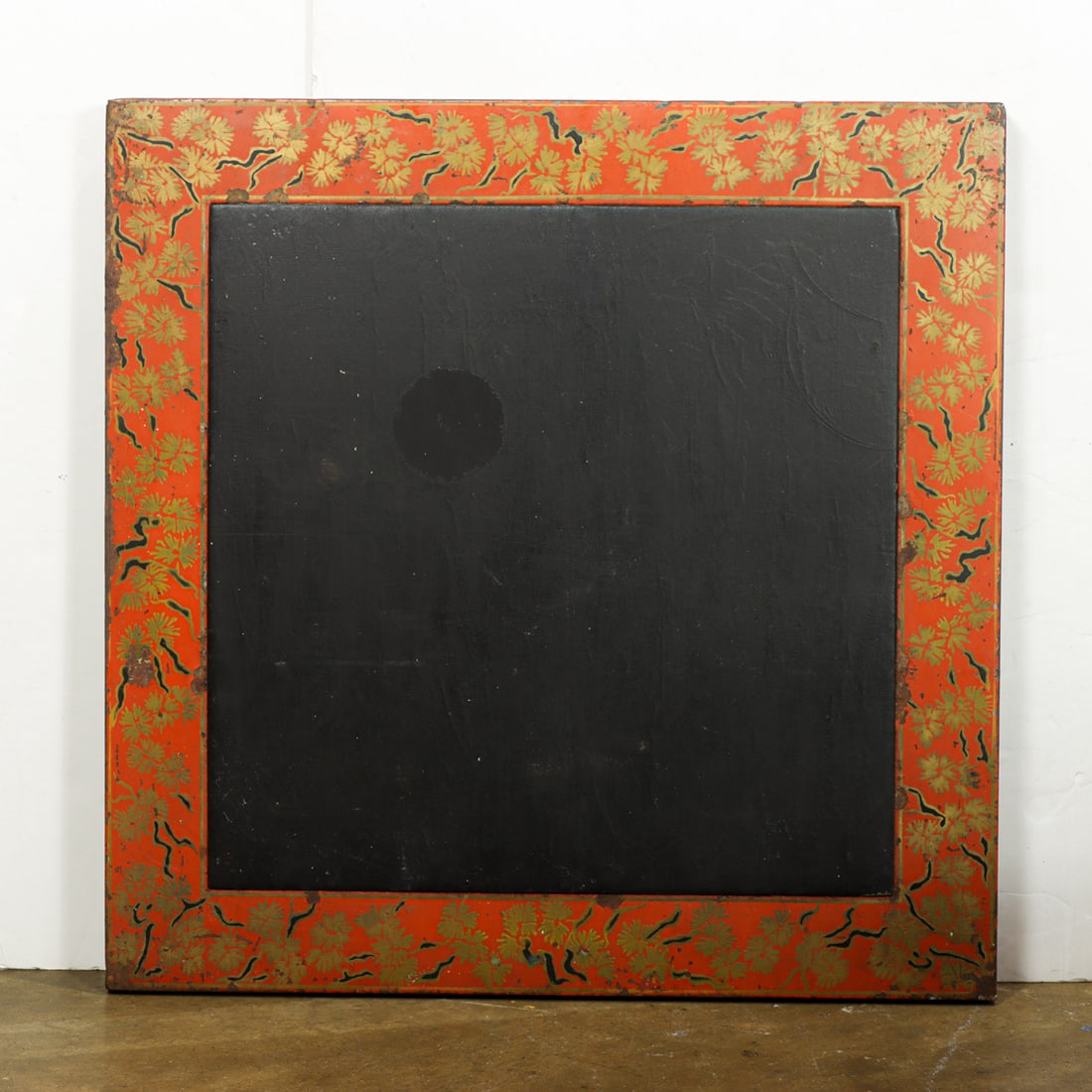 A vintage folding games table with chinoiserie decorated metal frame (1 of 1)