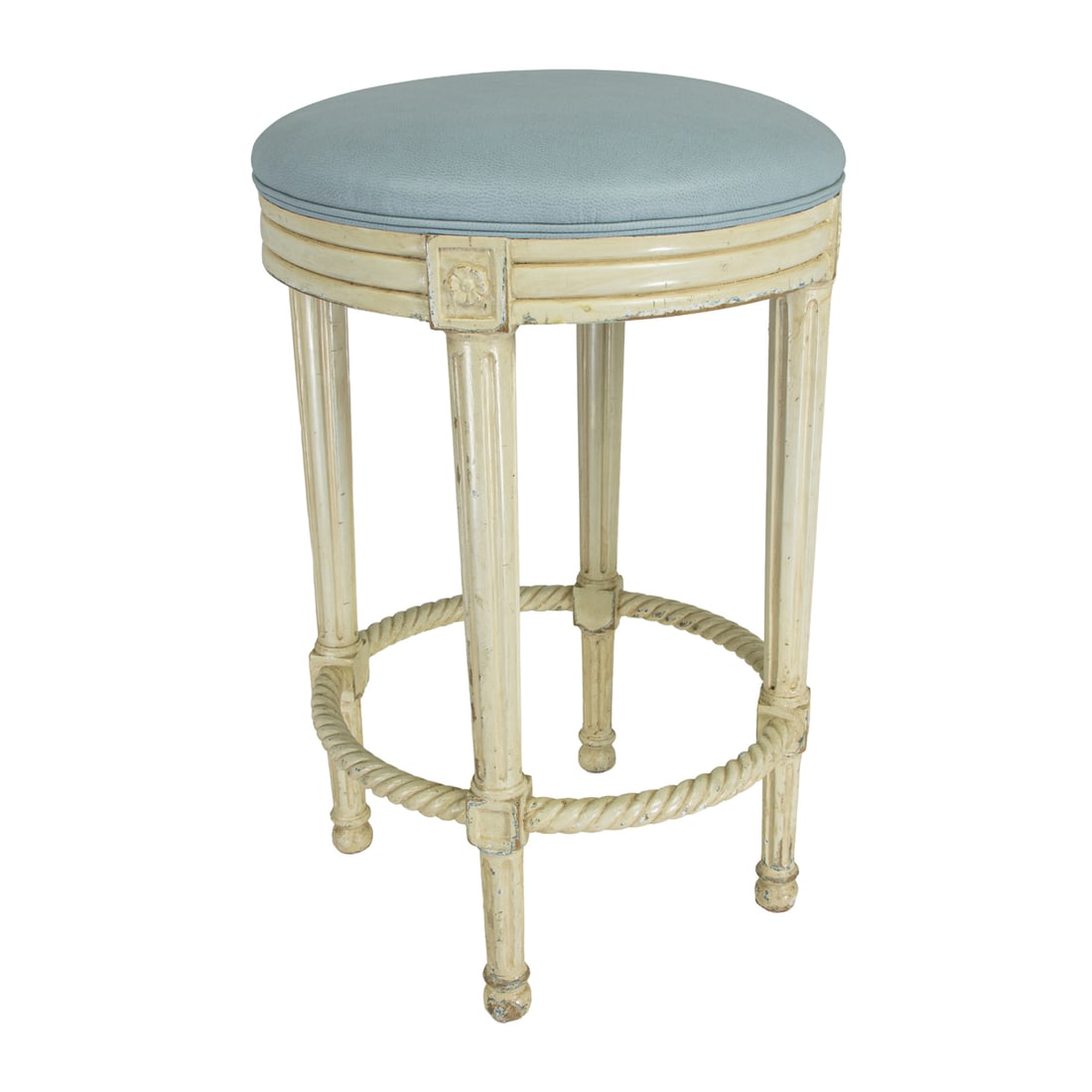 A Neoclassical style painted counter stool (1 of 2)