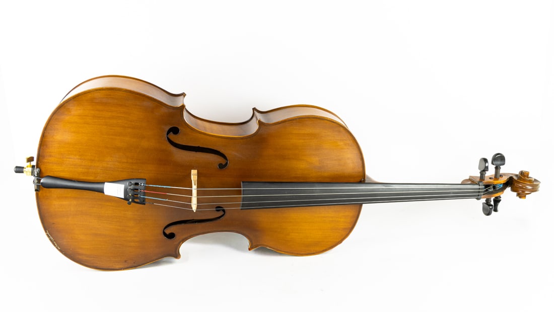 A Rode cello: A Rode cello, dated 1999, labeled, with soft case, 48.5"l