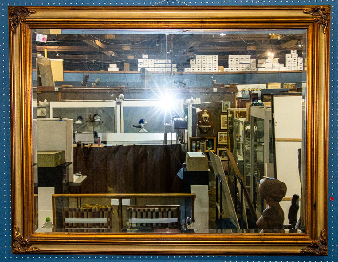 A large Contemporary wall mirror (1 of 3)