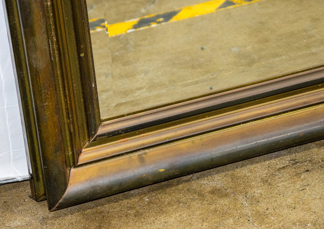 A large brass framed mirror - 2