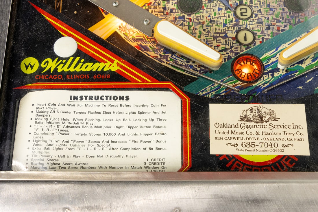 A Firepower pinball machine - 3